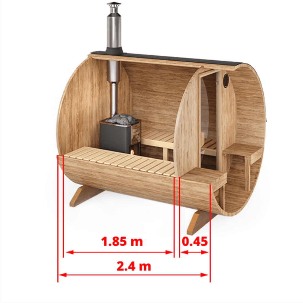 Bastutunna Premium 2,4m (Byggsats - Vedeldad) - View 5